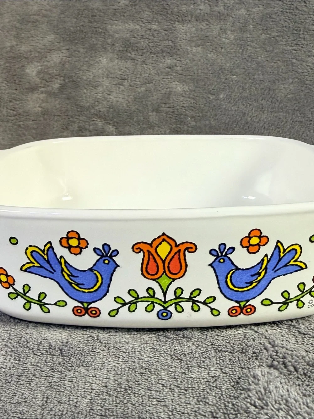 Corningware friendship festival bird set of 4 vintage